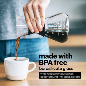 Classic Glass Pour Over Coffee Maker - Heat Resistant Glass