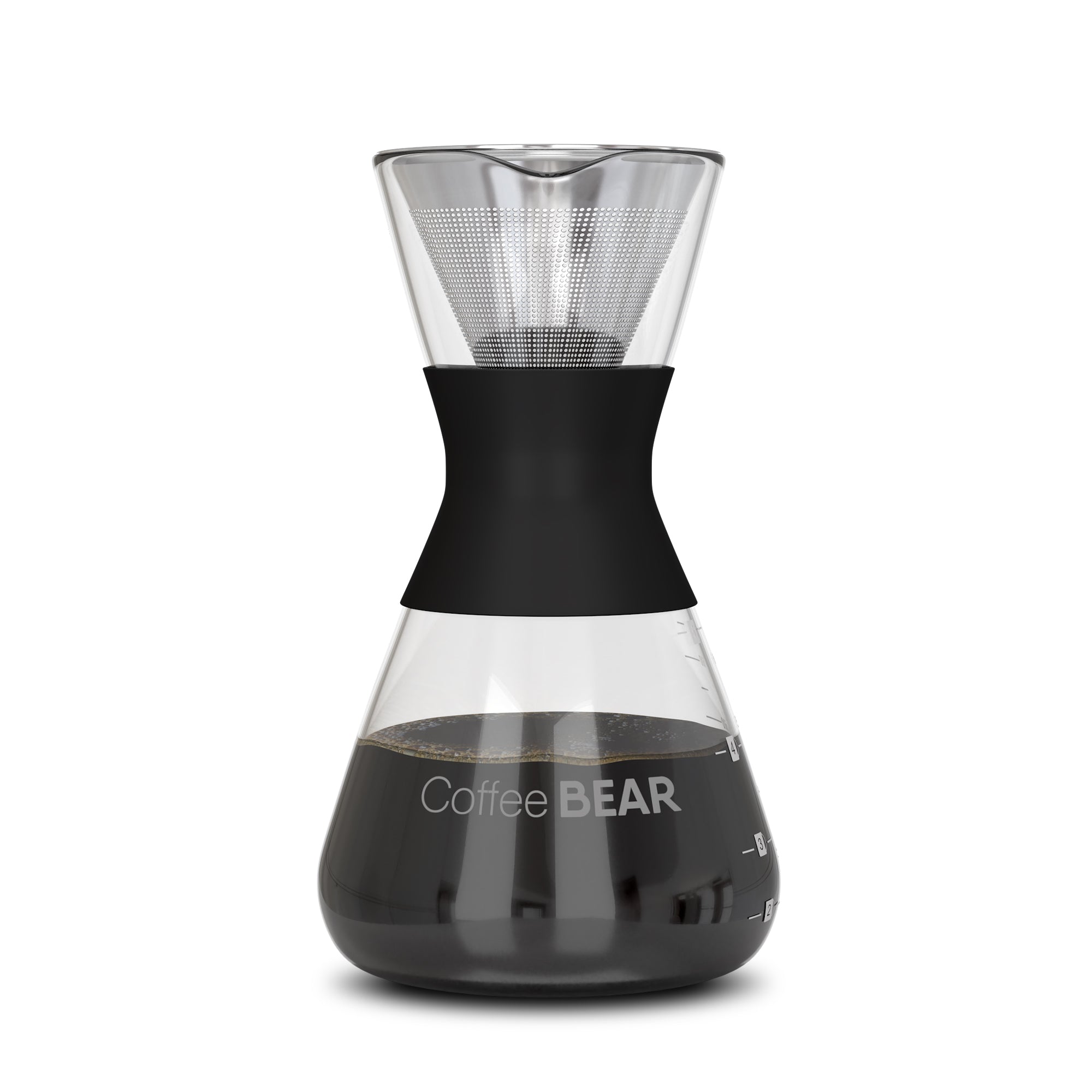 pour over coffee maker set glass carafe 600ml No Filter